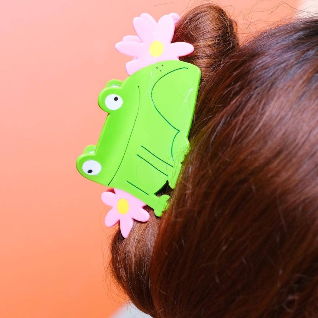 Princess Frog Hair Claw Clip