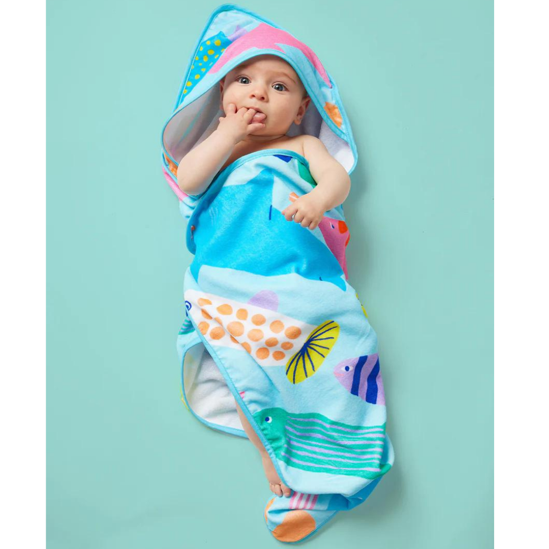 Rainbow Reef- Baby Hooded Towel