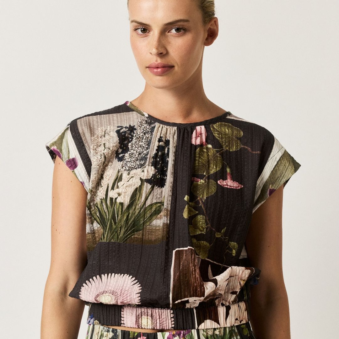Sabrina Top - Charcoal Archive Floral- Pre Order