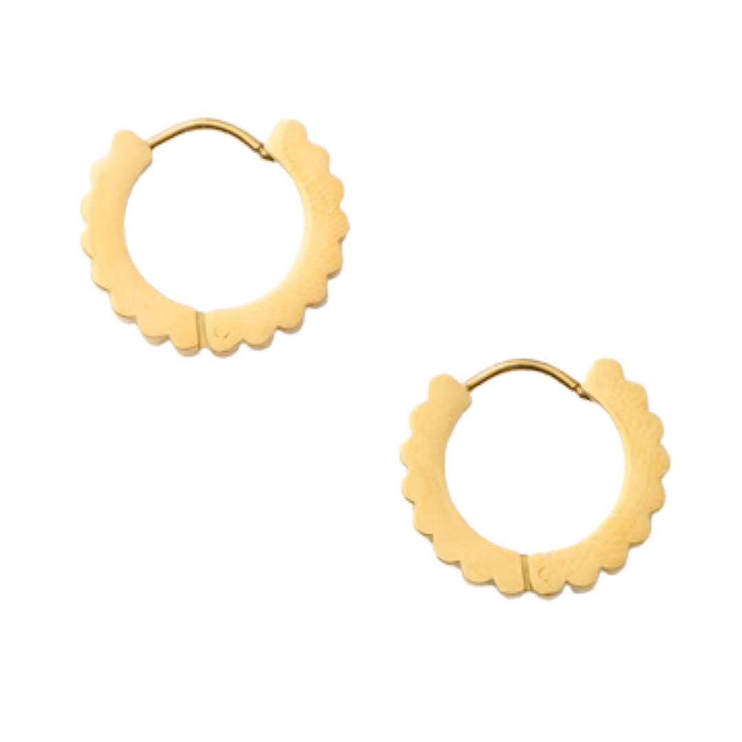 Scallop Huggies - Gold