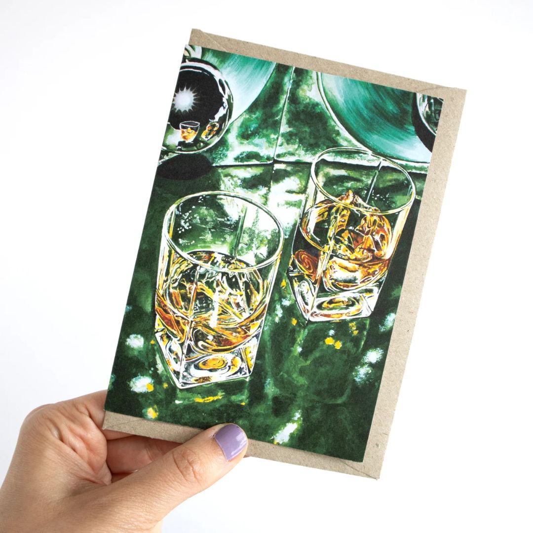 Scotch On Green Greeting Card