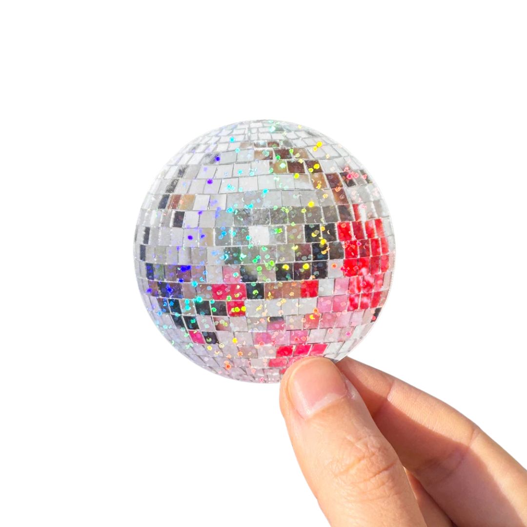 Shiny Disco Ball Glitter Sticker