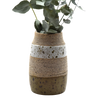 Small Vase - Stripe white/moss