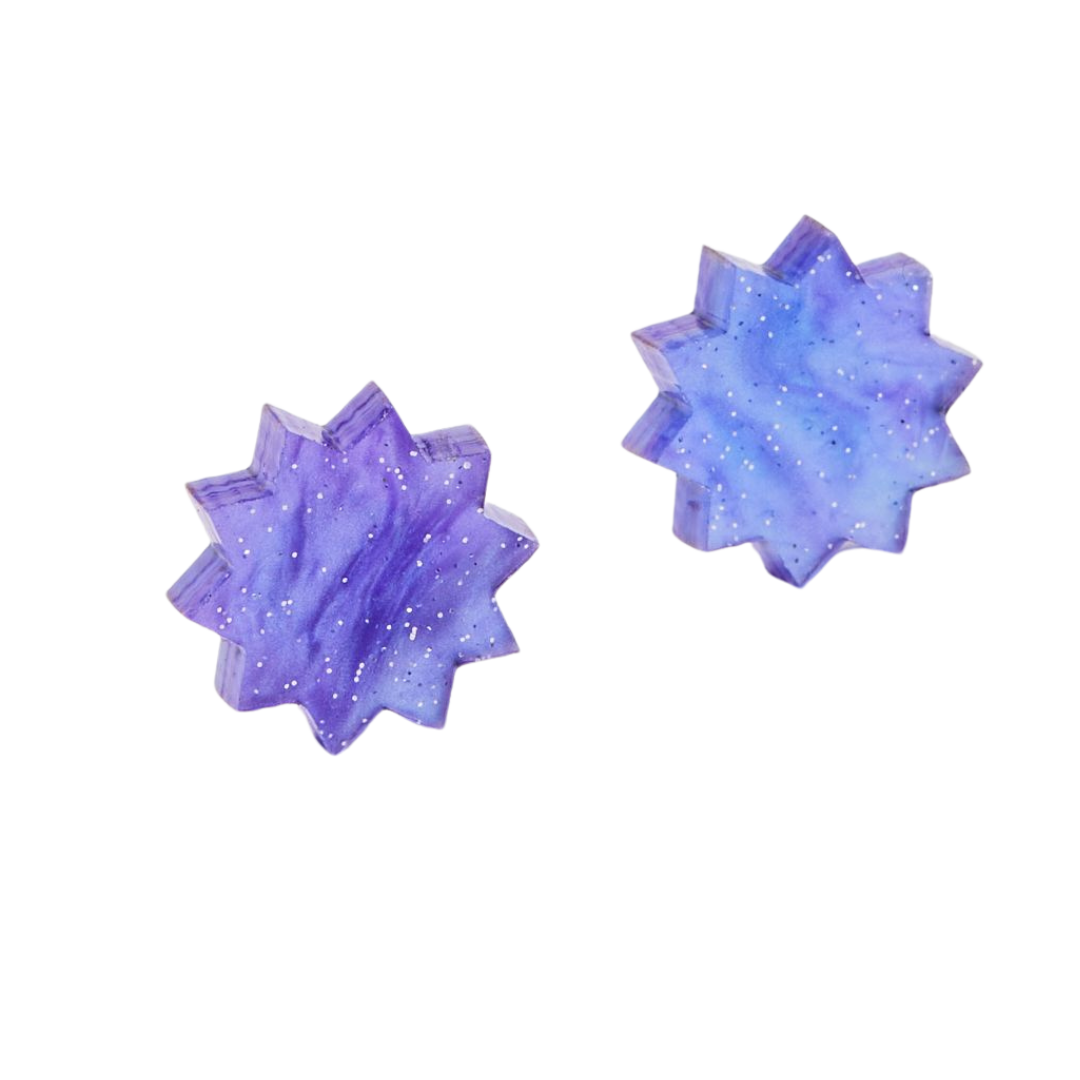 Star studs lilac by Martha Jean