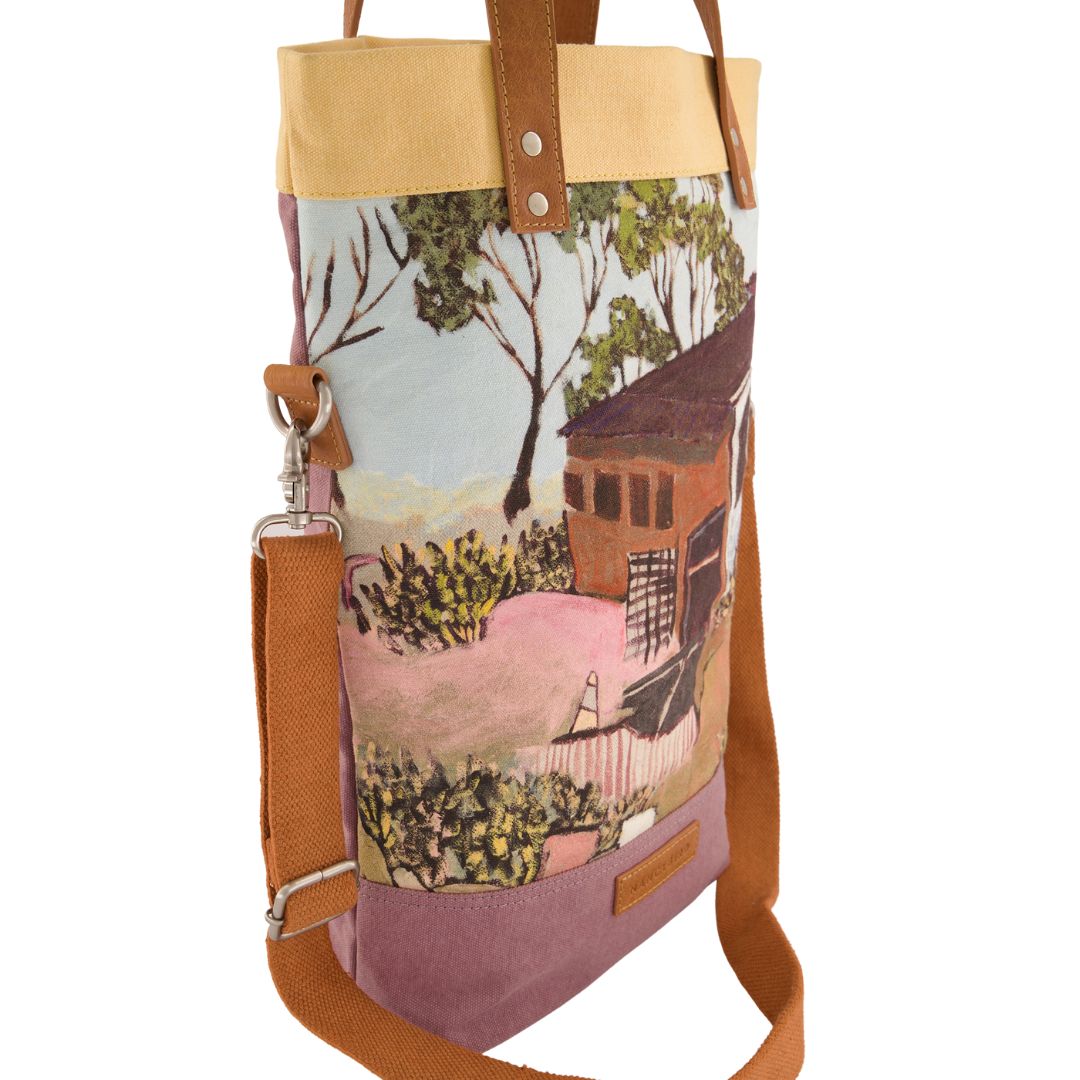 Summit Tote featuring Shack artwork by artist Neil Ernest Tomkins.