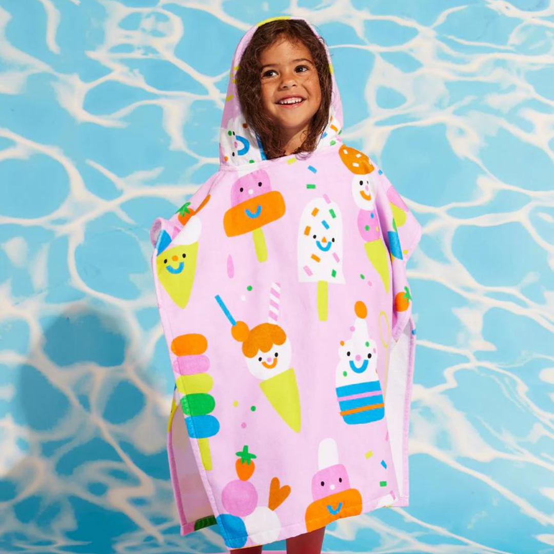 Sundae Fun Day - Kids Hooded Towel