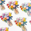 Sunday Morning Flower Bouquet Vinyl Glitter Sticker