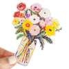 Sunday Morning Flower Bouquet Vinyl Glitter Sticker