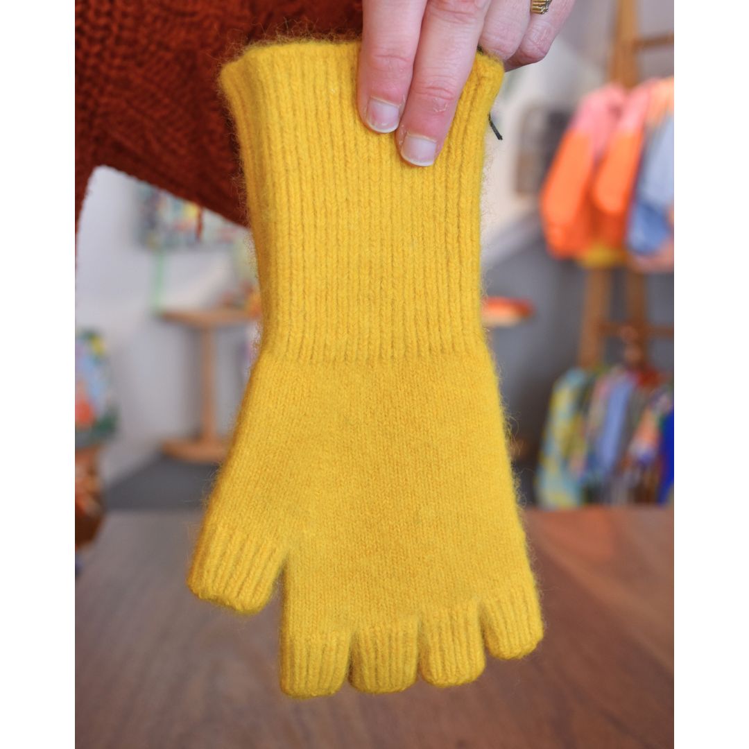 Fingerless gloves / Angora / Lambswool