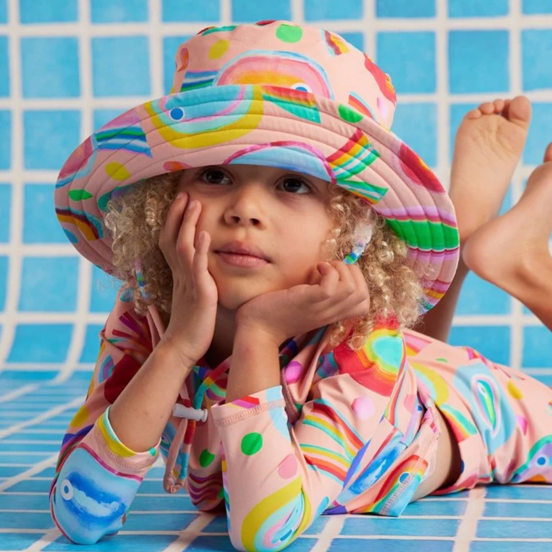 Swim Bucket Hat Fancy Fins