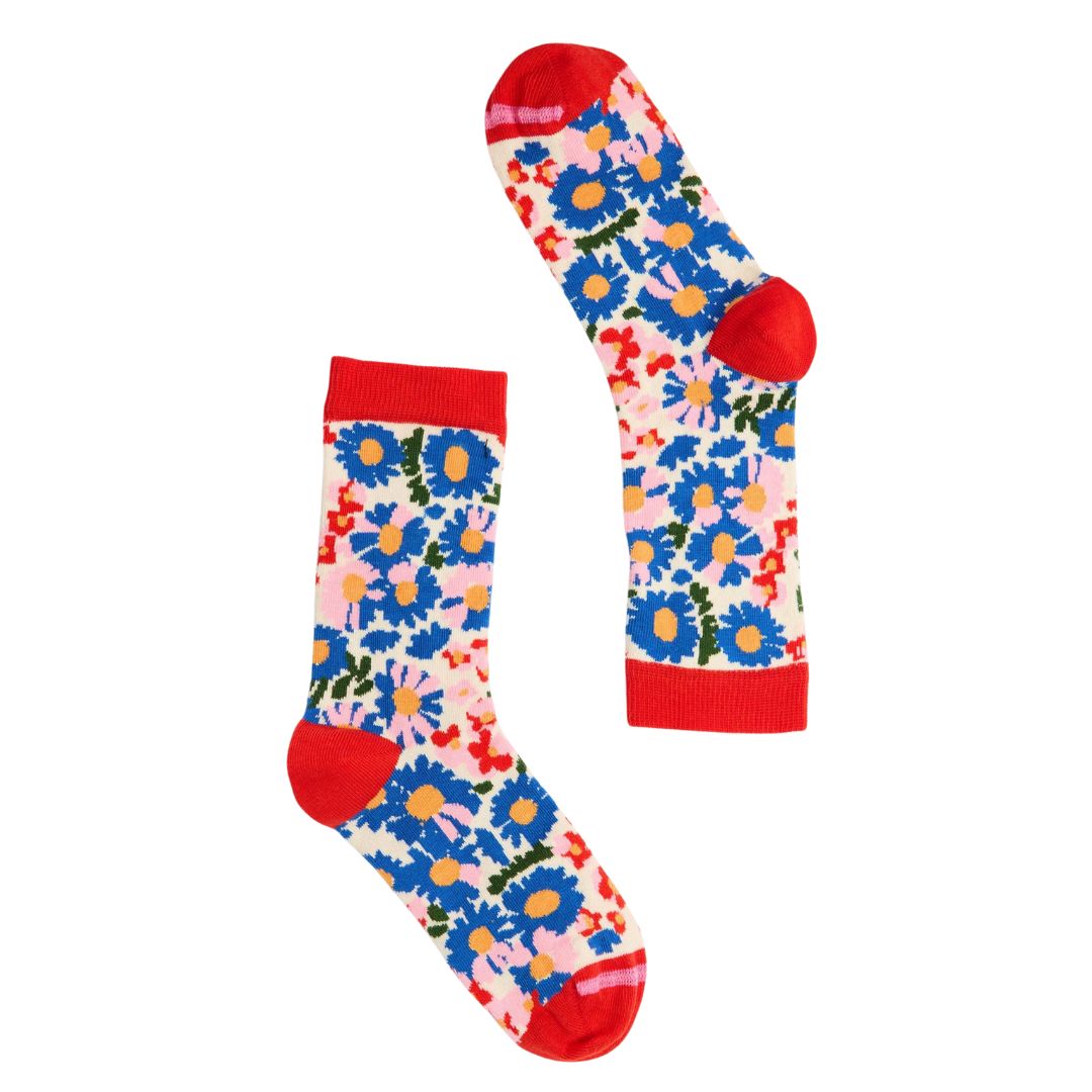Symphony Of Flowers Sock: Vivid Nostalgia