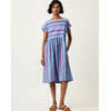 Tathra Woven Dress -  Raspberry Stripe