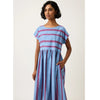 Tathra Woven Dress -  Raspberry Stripe