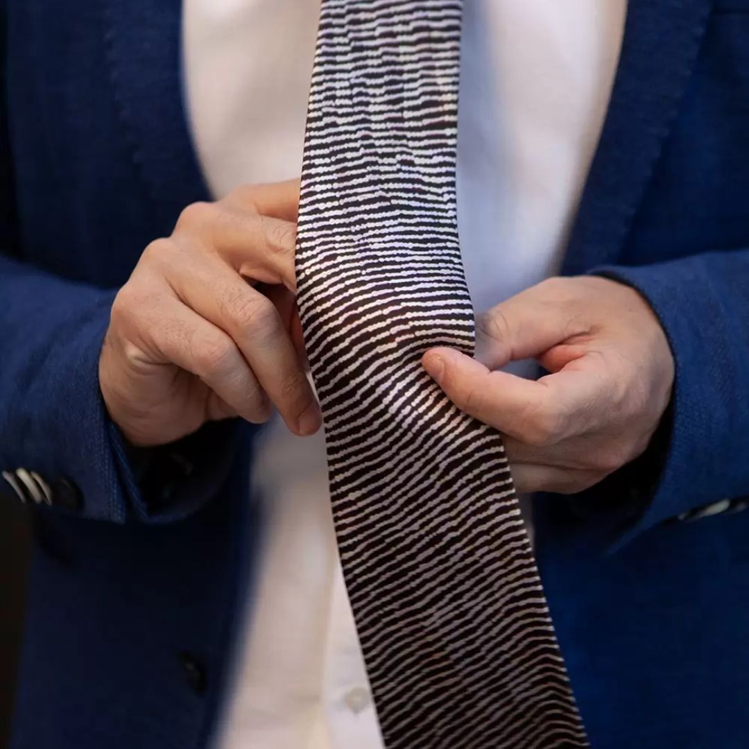 Silk Tie  - Untitled Tie by Yukultji Napangati