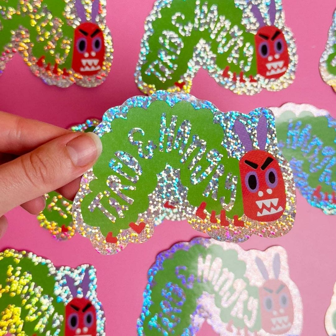 Tired and Hangry Caterpillar Sticker
