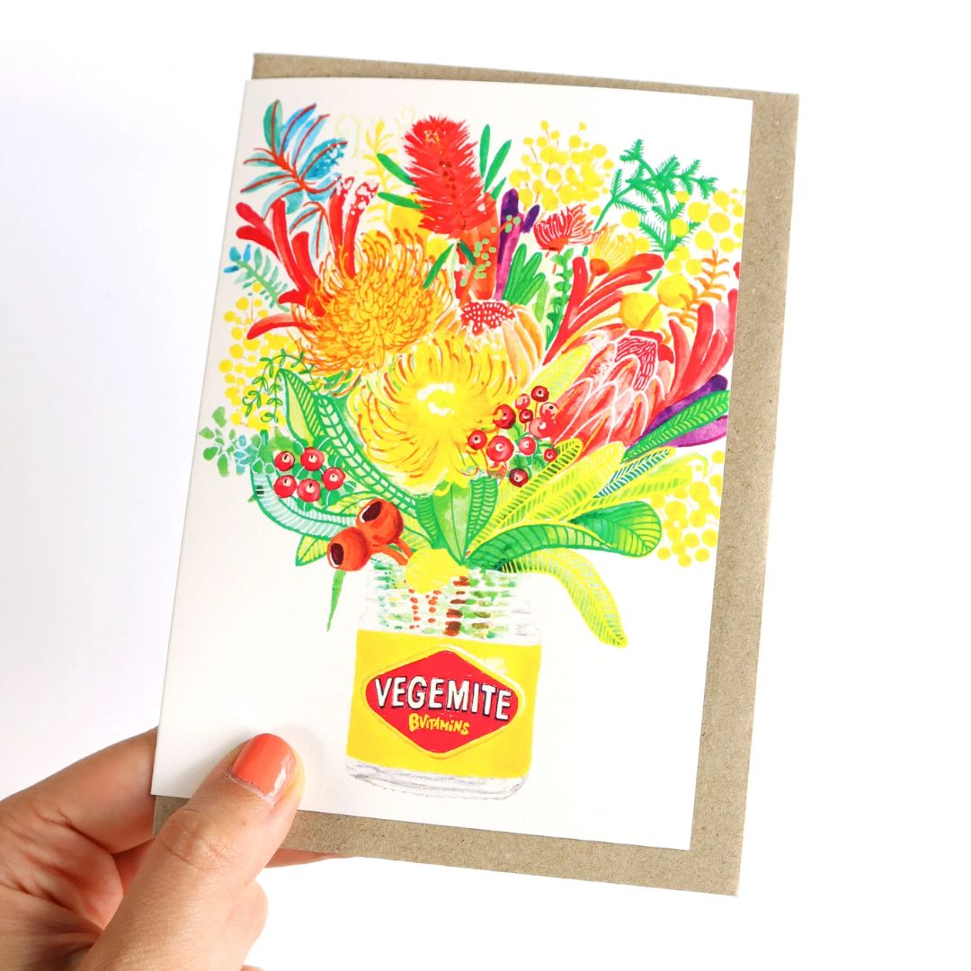 Vegemite Bouquet Greeting Card