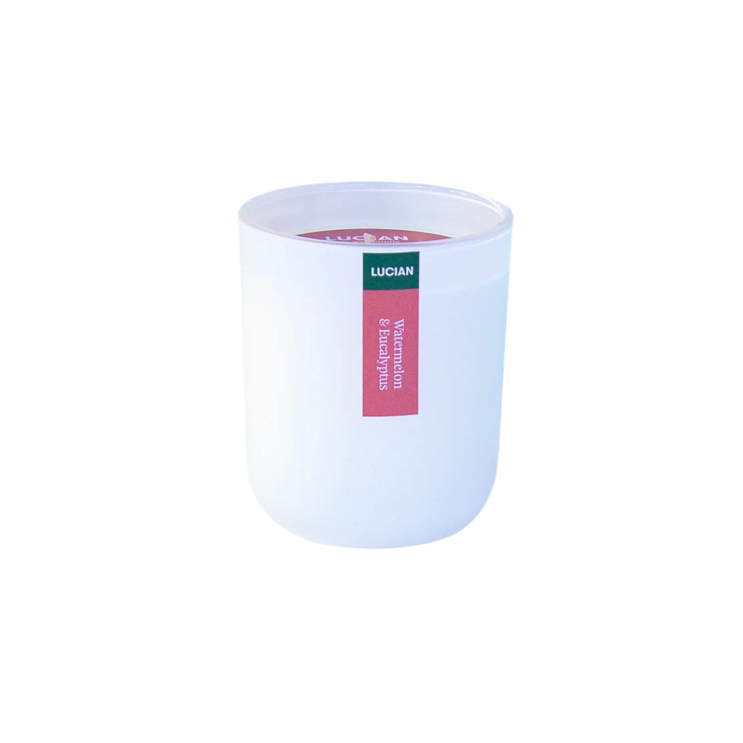 Watermelon & Eucalyptus- Glass Candle