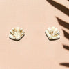 White Shell Studs