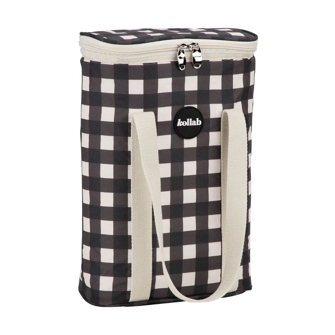 Wine Cooler Bag Black Check