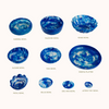 The Astrid Tiny Bowl is a small yet impactful piece that’s perfect for the table or for storing your precious trinkets, reimagined here in our stunning swirling together a rich cobalt blue and transparent resin for a bold statement.  By Sage & Clare