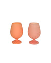 Colour every experience with peach + petal silicone 'stemm' glasses by Porter Green.