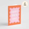 Funky Happy Birthday Card - A7 Mini Colourful Birthday Card