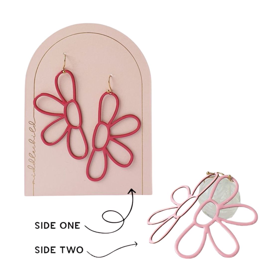 Dandy  Line Earring - Pink/Magenta
