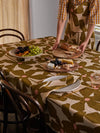 Olive Poppy Tablecloth