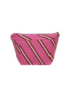 Raspberry Stripe Cosmetic Case