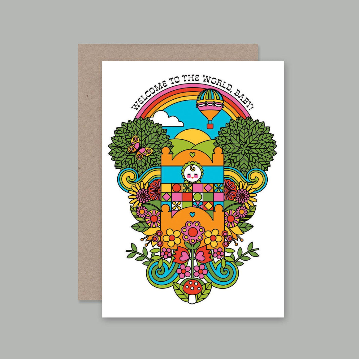 WELCOME TO THE WORLD card