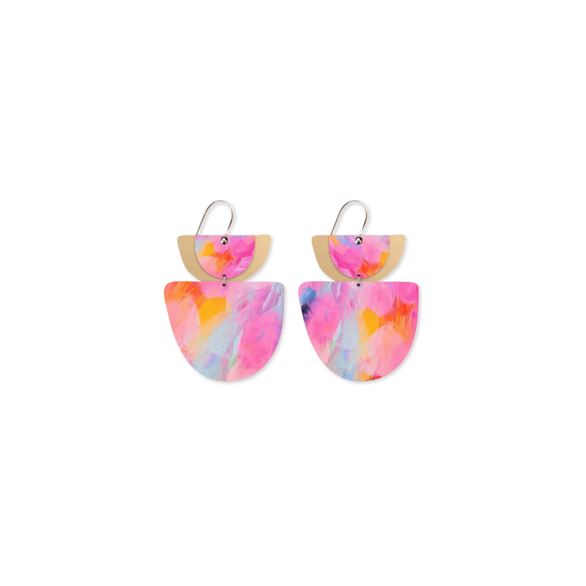 Maggie Mcdonald pastel double bell drop earrings by Moe Moe