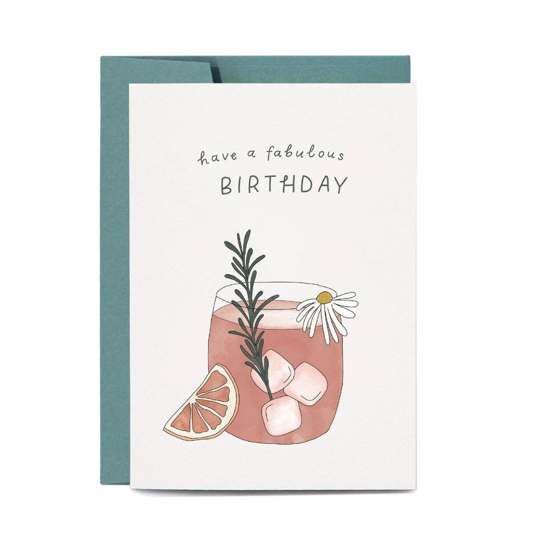 Birthday Cocktail // Greeting card