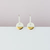 erin lightfoot-How cute are these! Our everyday staple earrings for a delicate spot of colour and subtle highlight of gold.   Each unique pair is cut from our black porcelain. Finished with gold lustre and sterling silver posts.  By Erin Lightfoot.  Please note: As these products are handmade and unique there may be slight variations between colours and patterns from the image shown and the product received. We have photographed each product to the best of our abilities.