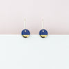 erin lightfoot-How cute are these! Our everyday staple earrings for a delicate spot of colour and subtle highlight of gold.   Each unique pair is cut from our black porcelain. Finished with gold lustre and sterling silver posts.