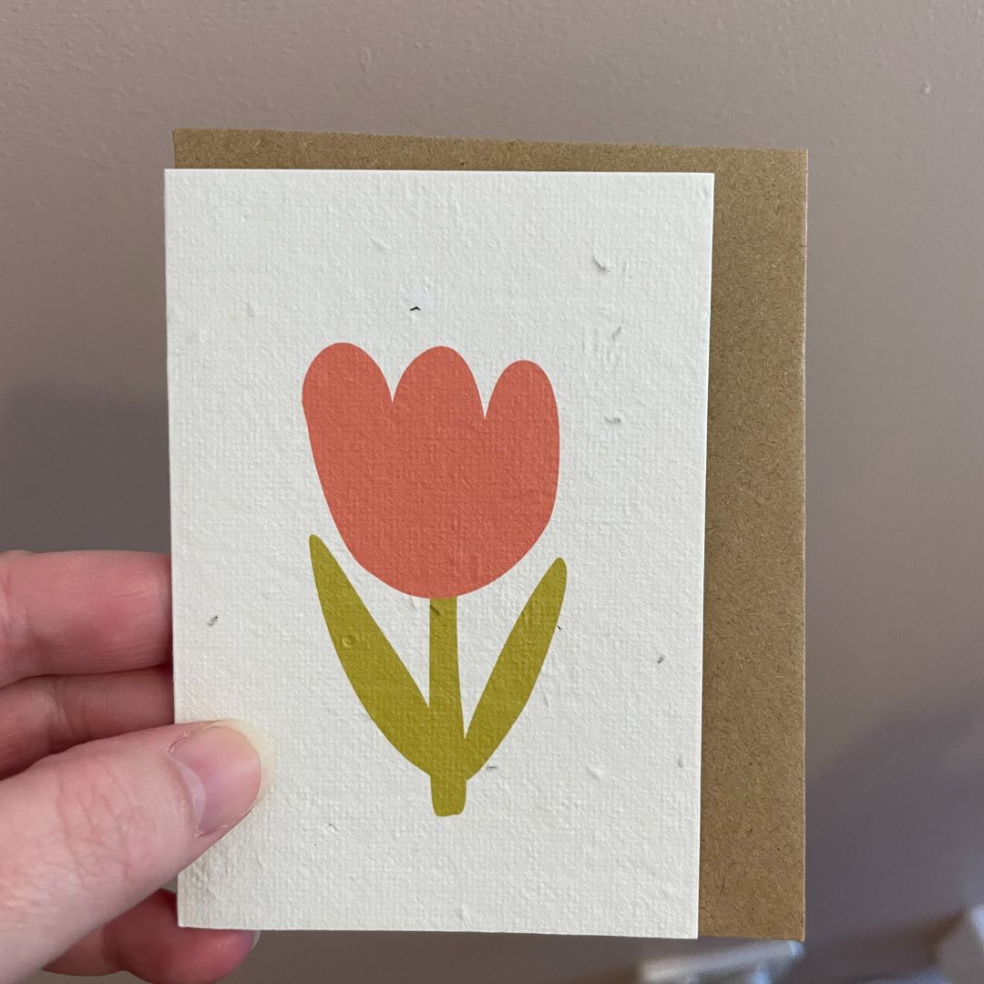 Tilly Tulip // Mini Plantable card